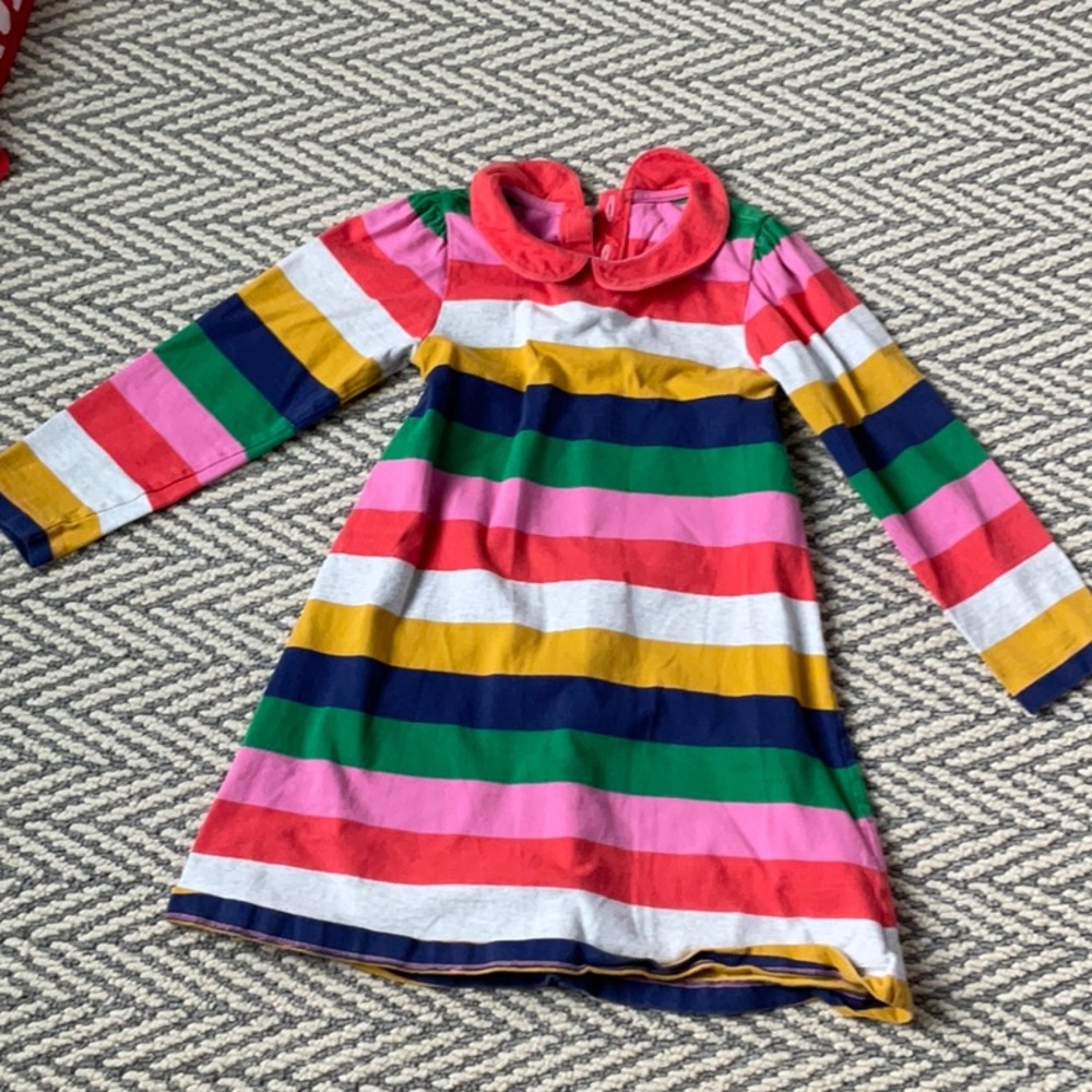 Colorful Striped Kids Casual Dress